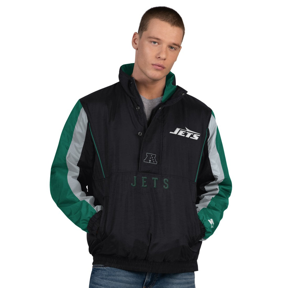New York Jets Starter Thursday Night Gridiron Half-Zip Jacket - Black Jackets