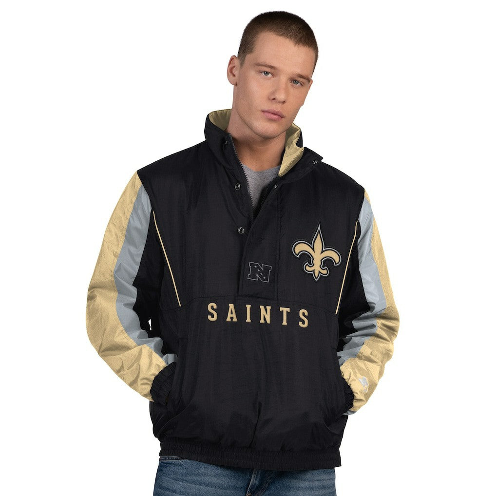 New Orleans Saints Starter Thursday Night Gridiron Half-Zip Jacket - Black Jackets