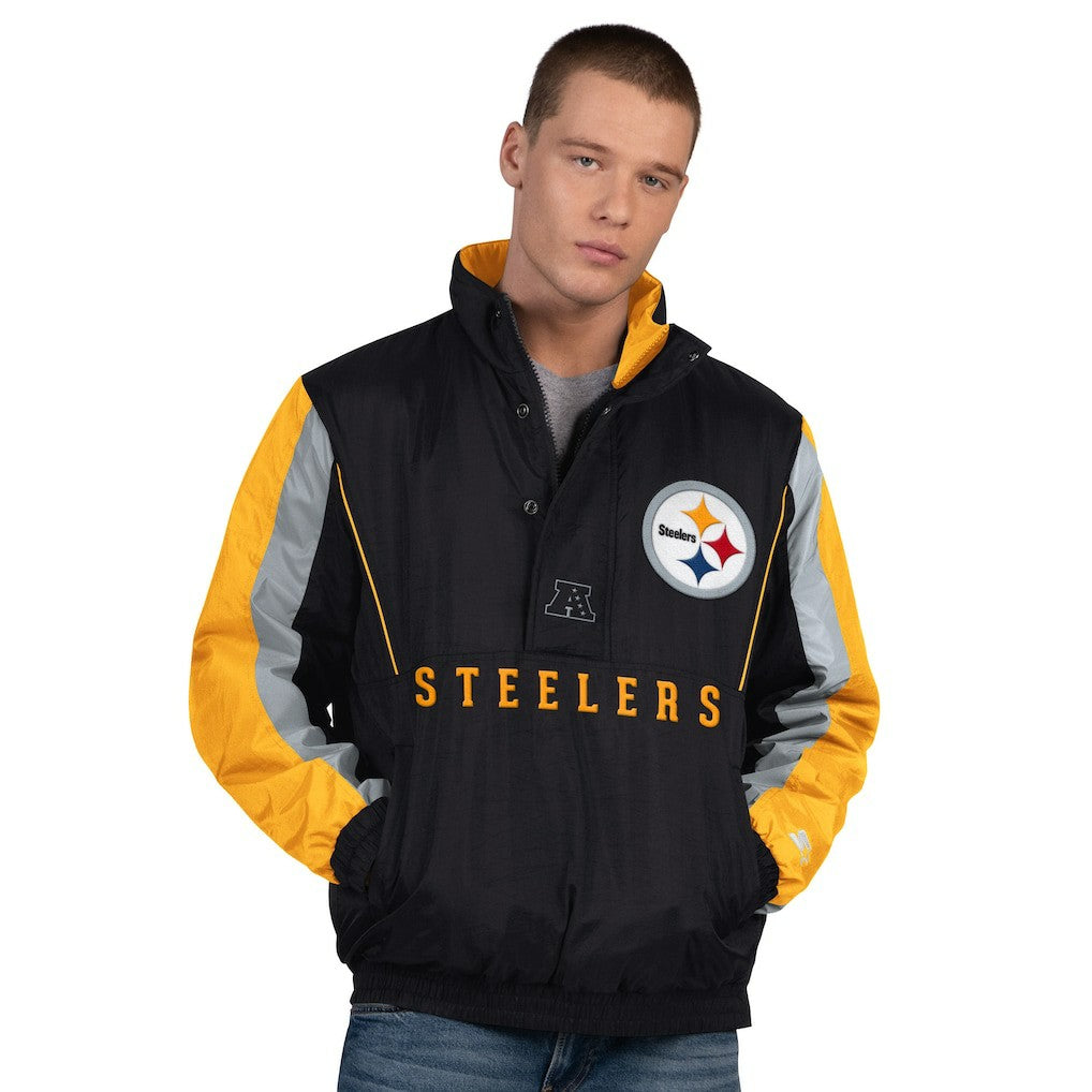 Pittsburgh Steelers Starter Thursday Night Gridiron Half-Zip Jacket - Black Jackets