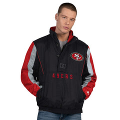 San Francisco 49ers Starter Thursday Night Gridiron Half-Zip Jacket - Black Jackets