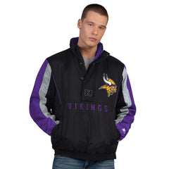 Minnesota Vikings Starter Thursday Night Gridiron Half-Zip Jacket - Black Jackets