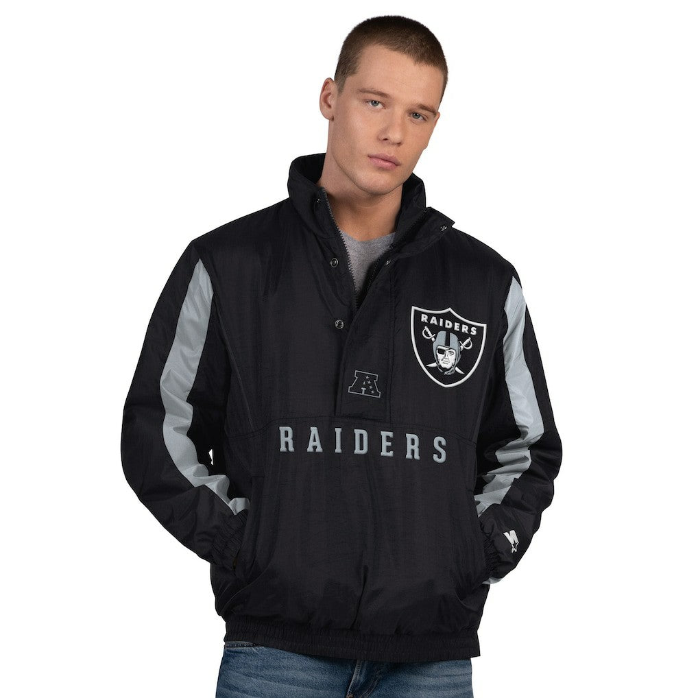 Las Vegas Raiders Starter Thursday Night Gridiron Half-Zip Jacket - Black Jackets
