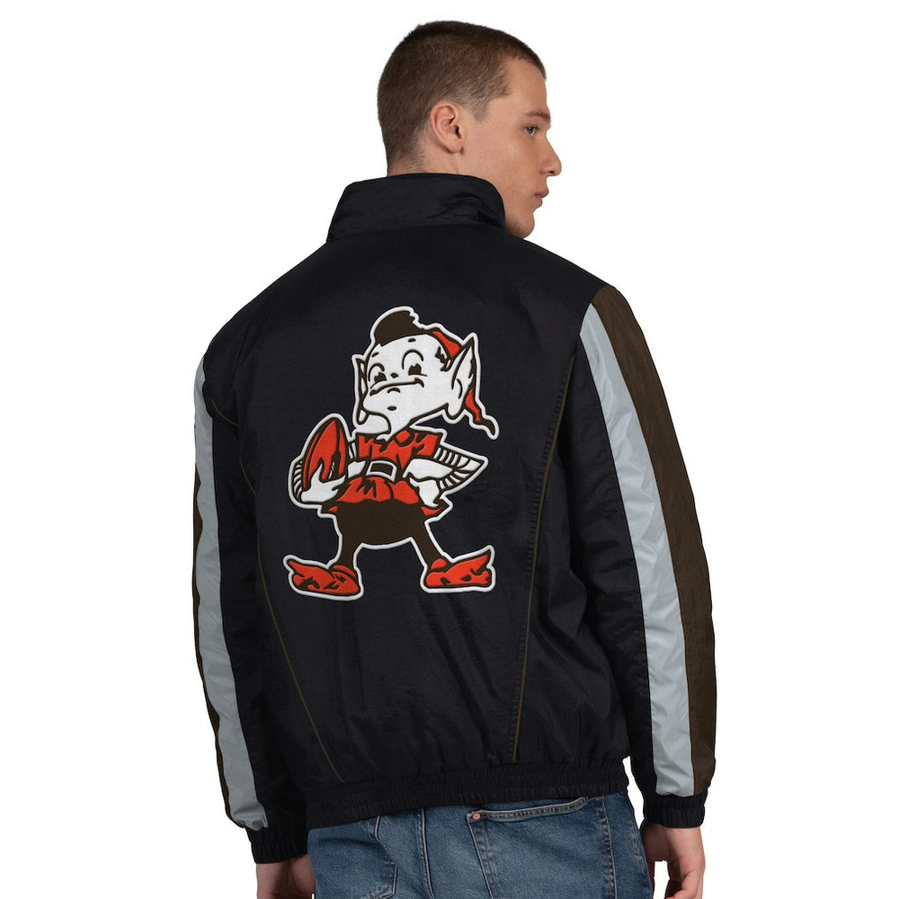 Cleveland Browns Starter Thursday Night Gridiron Vintage Logo Half-Zip Jacket - Black Jackets