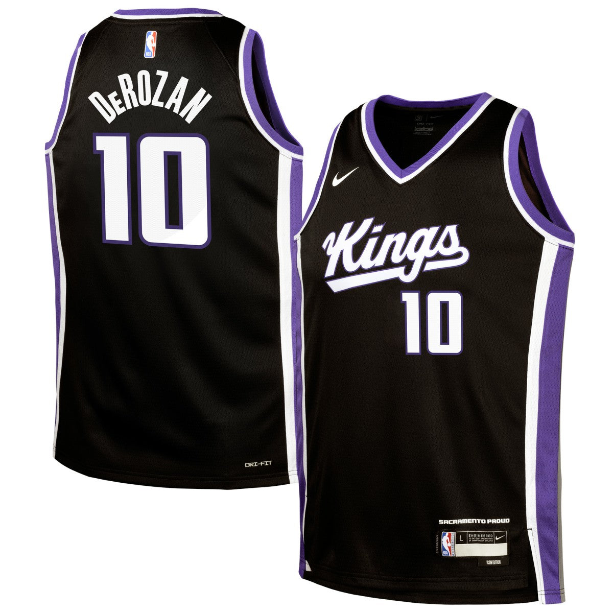 DeMar DeRozan Sacramento Kings Youth Swingman Jersey Icon Edition Black - Nike