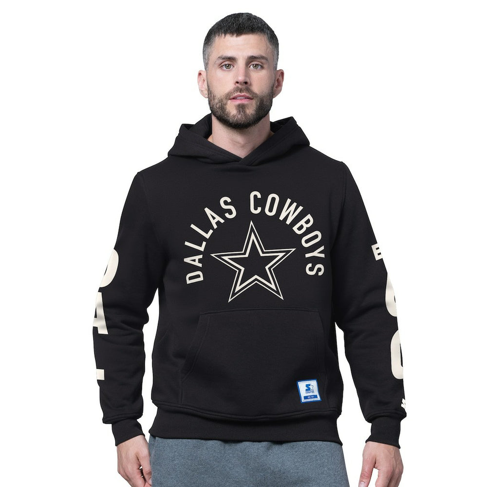 Dallas Cowboys Starter Handoff Fleece Hoodie Sweatshirt - Black Hoodies