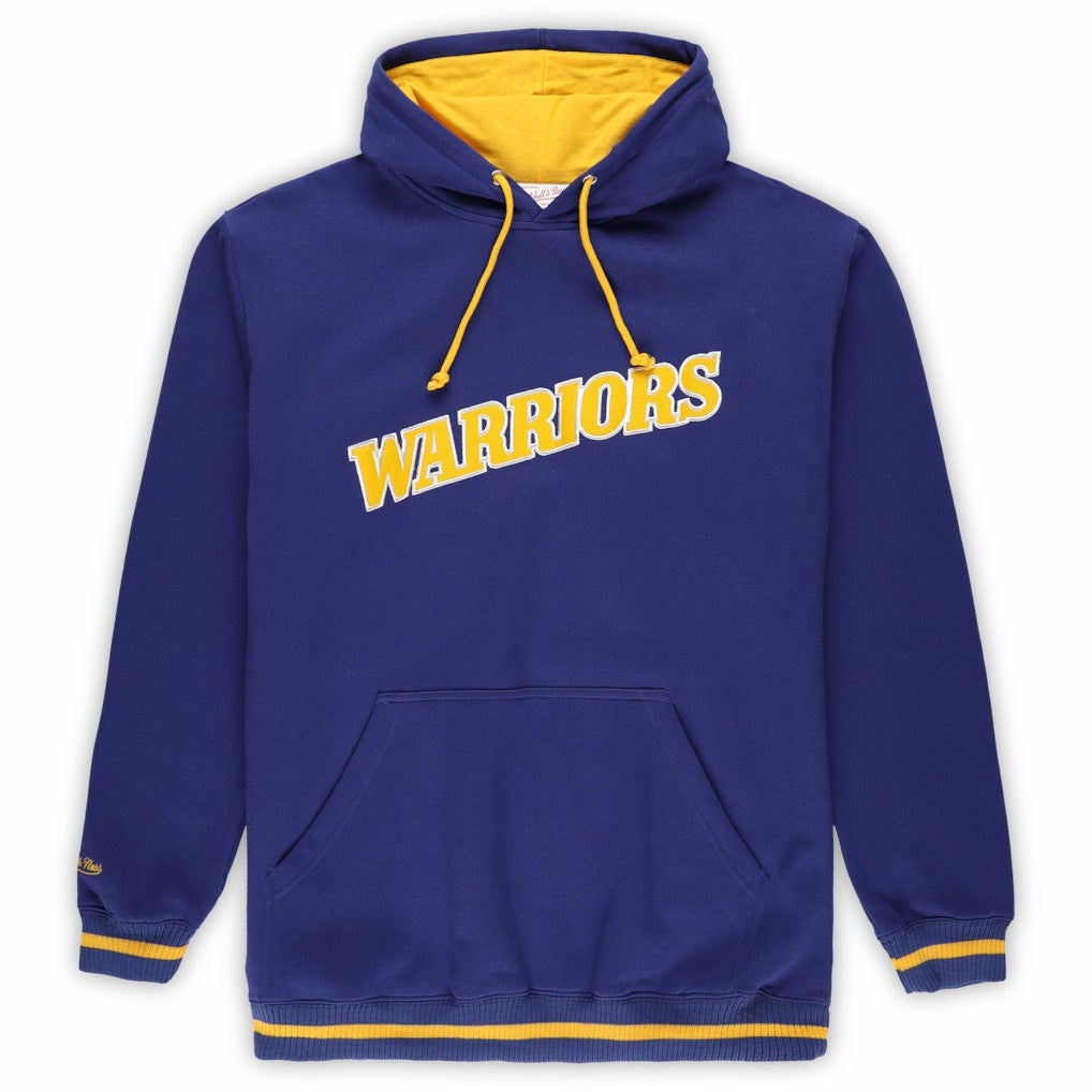 Golden State Warriors Hardwood Classics Big & Tall Hoodie Royal - Mitchell & Ness