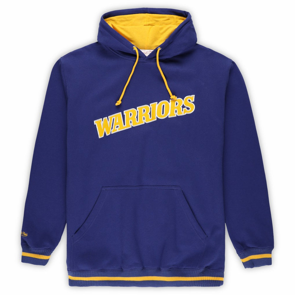 Golden State Warriors Hardwood Classics Big & Tall Hoodie Royal - Mitchell & Ness