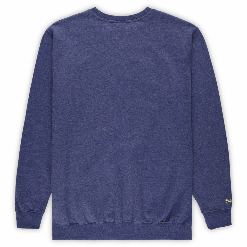 Golden State Warriors Hardwood Classics Big & Tall Crewneck Sweatshirt Heather Royal - Mitchell & Ness