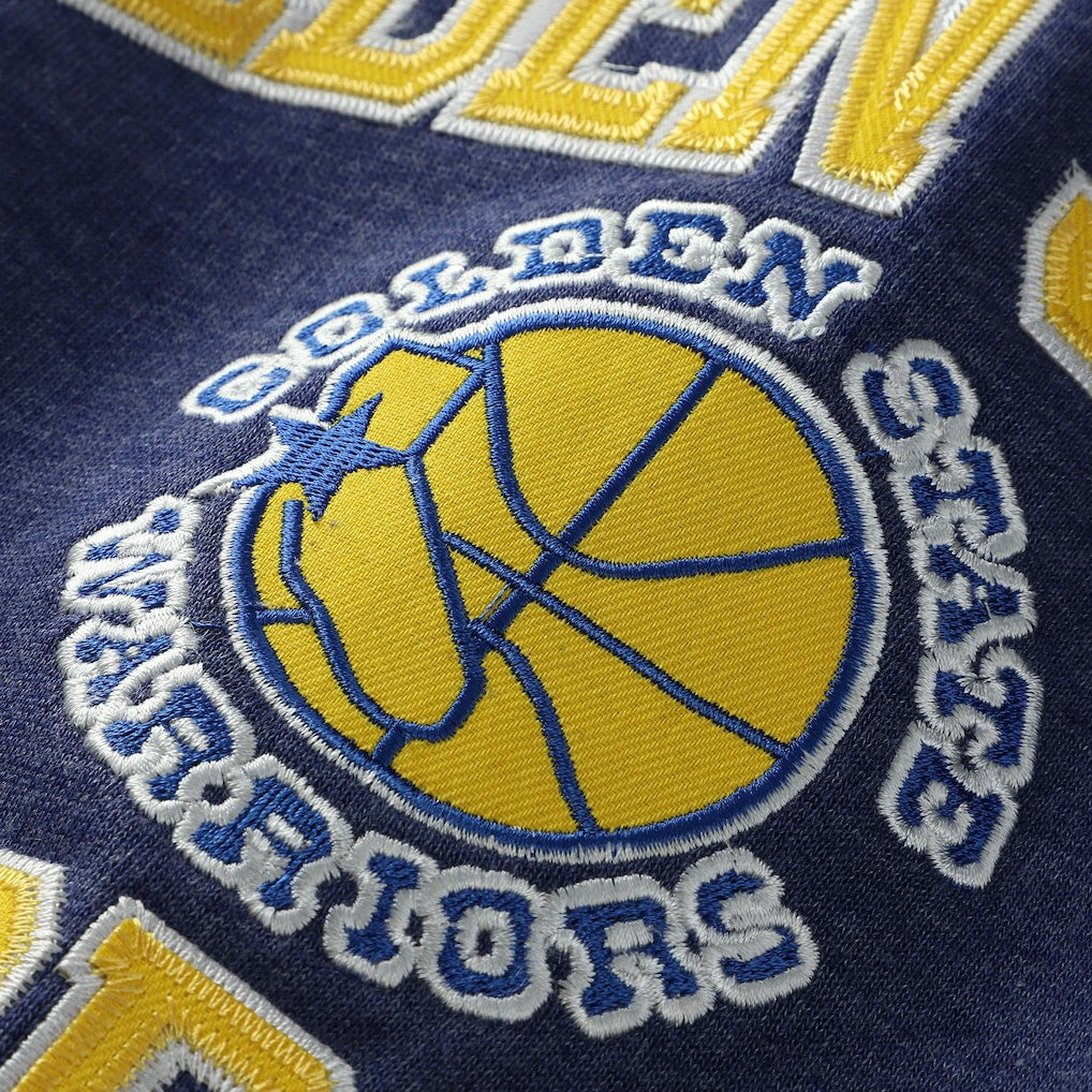 Golden State Warriors Hardwood Classics Big & Tall Crewneck Sweatshirt Heather Royal - Mitchell & Ness