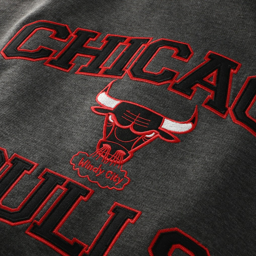 Chicago Bulls Hardwood Classics Big & Tall Crewneck Sweatshirt Heather Charcoal - Mitchell & Ness outlet