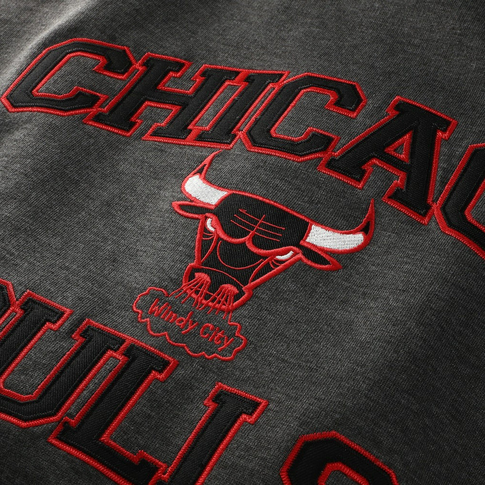 Chicago Bulls Hardwood Classics Big & Tall Crewneck Sweatshirt Heather Charcoal - Mitchell & Ness outlet