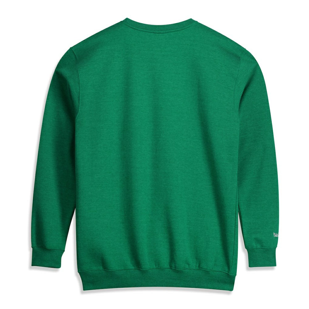 Boston Celtics Hardwood Classics Big & Tall Crewneck Sweatshirt Heather Kelly Green - Mitchell & Ness