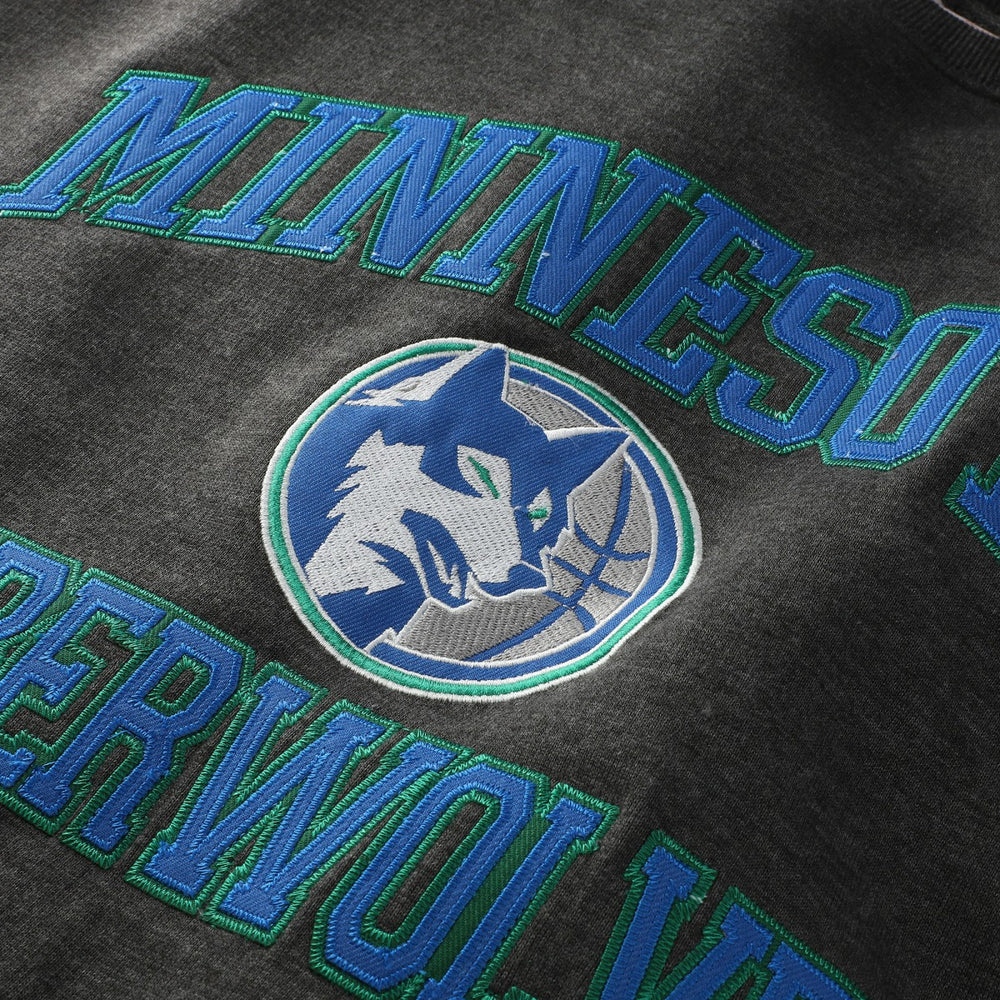 Minnesota Timberwolves Hardwood Classics Big & Tall Crewneck Sweatshirt Heather Charcoal - Mitchell & Ness outlet