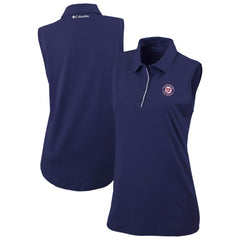 Washington Nationals Columbia Women's Tend The Ball Sleeveless Polo - Navy