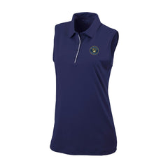 Milwaukee Brewers Columbia Women's Tend The Ball Sleeveless Polo - Navy