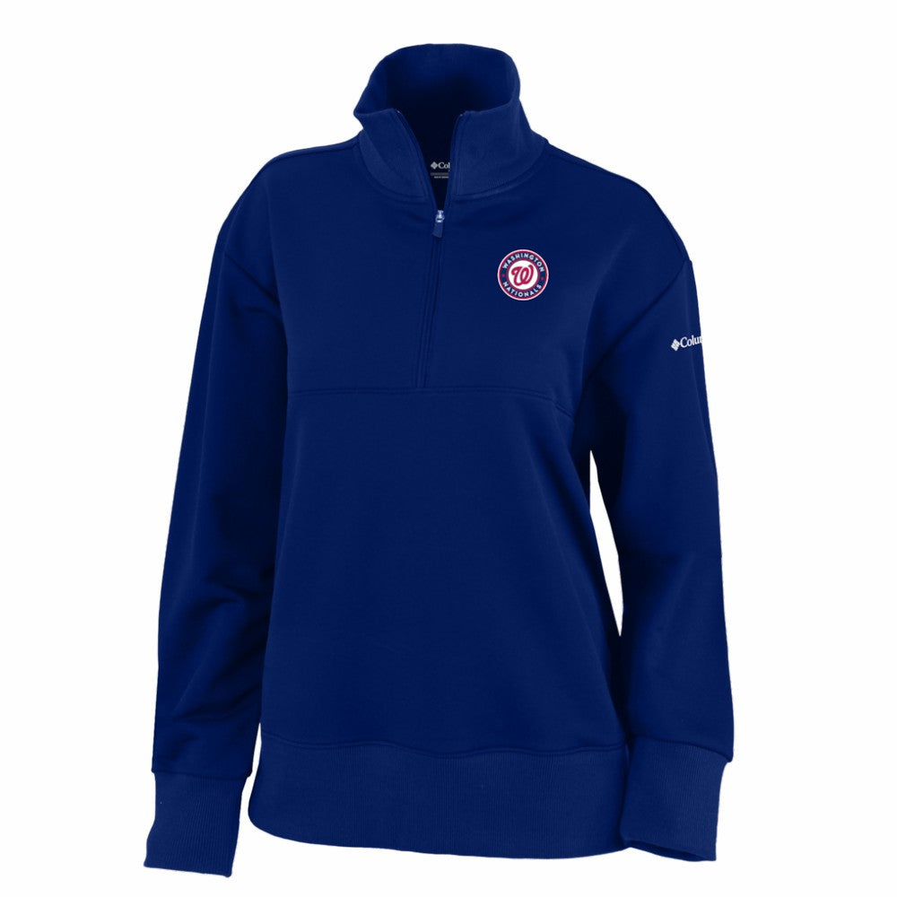 Washington Nationals Columbia Women's Birchwood Hills Quarter-Zip Pullover - Navy Pullover