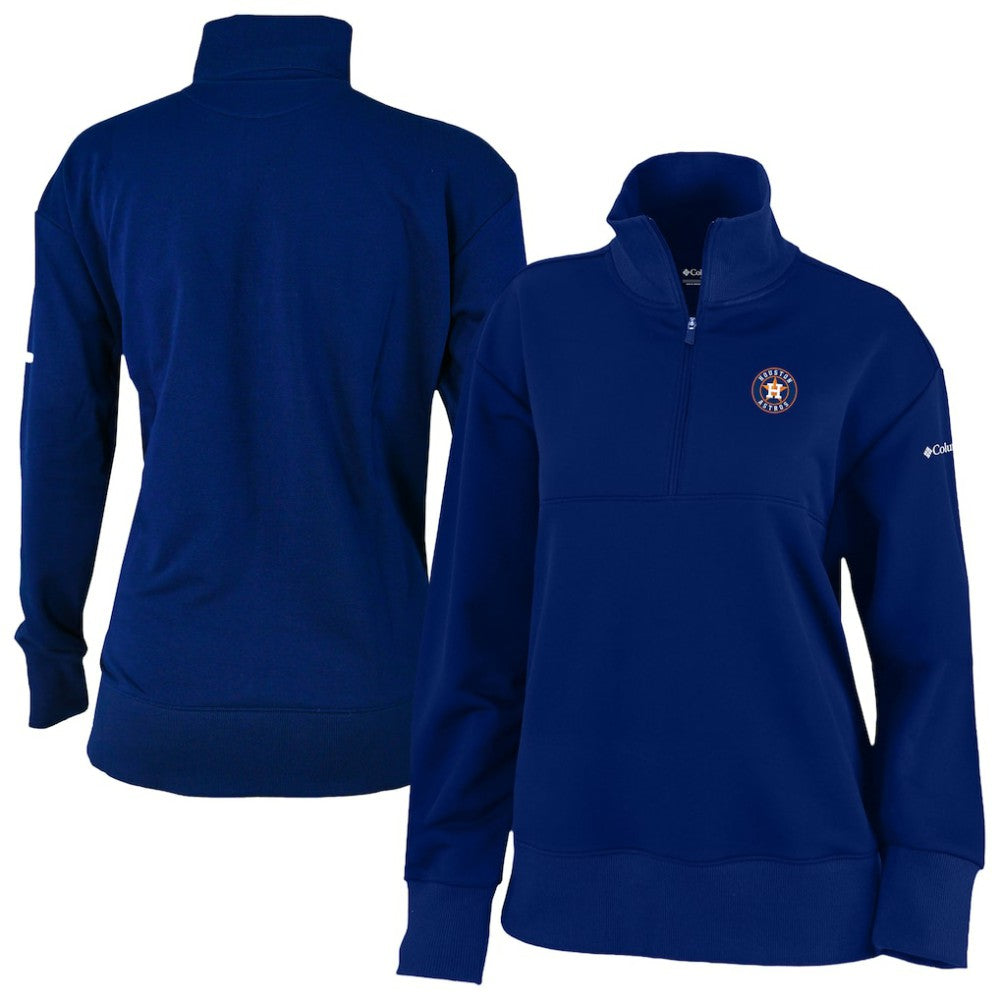 Houston Astros Columbia Women's Birchwood Hills Quarter-Zip Pullover - Navy Pullover