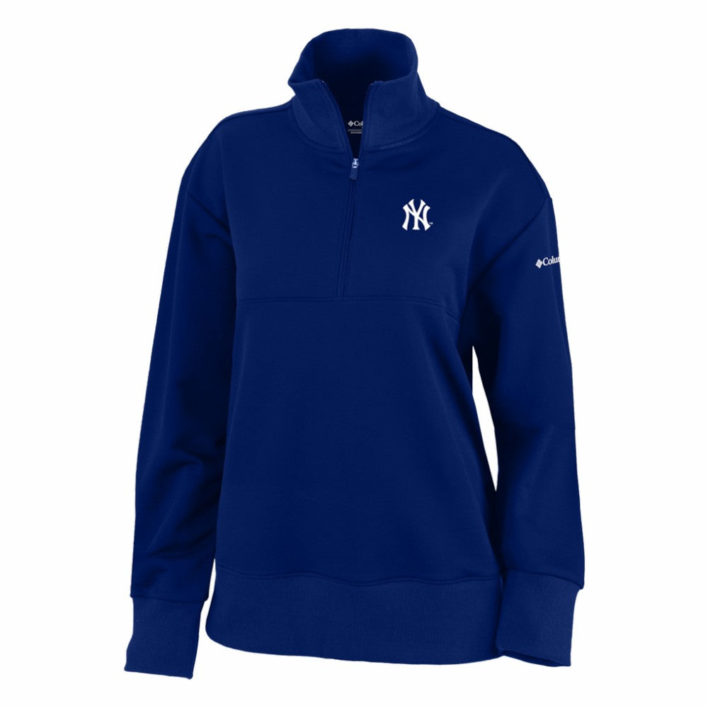 New York Yankees Columbia Women's Birchwood Hills Quarter-Zip Pullover - Navy Pullover