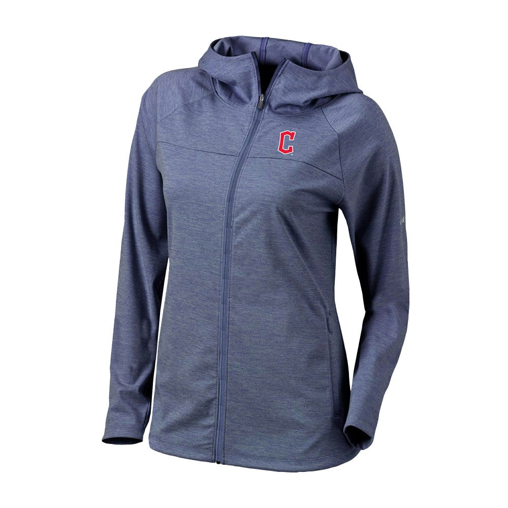 Cleveland Guardians Columbia Women's Half Shot Full-Zip Hoodie - Navy Hoodies