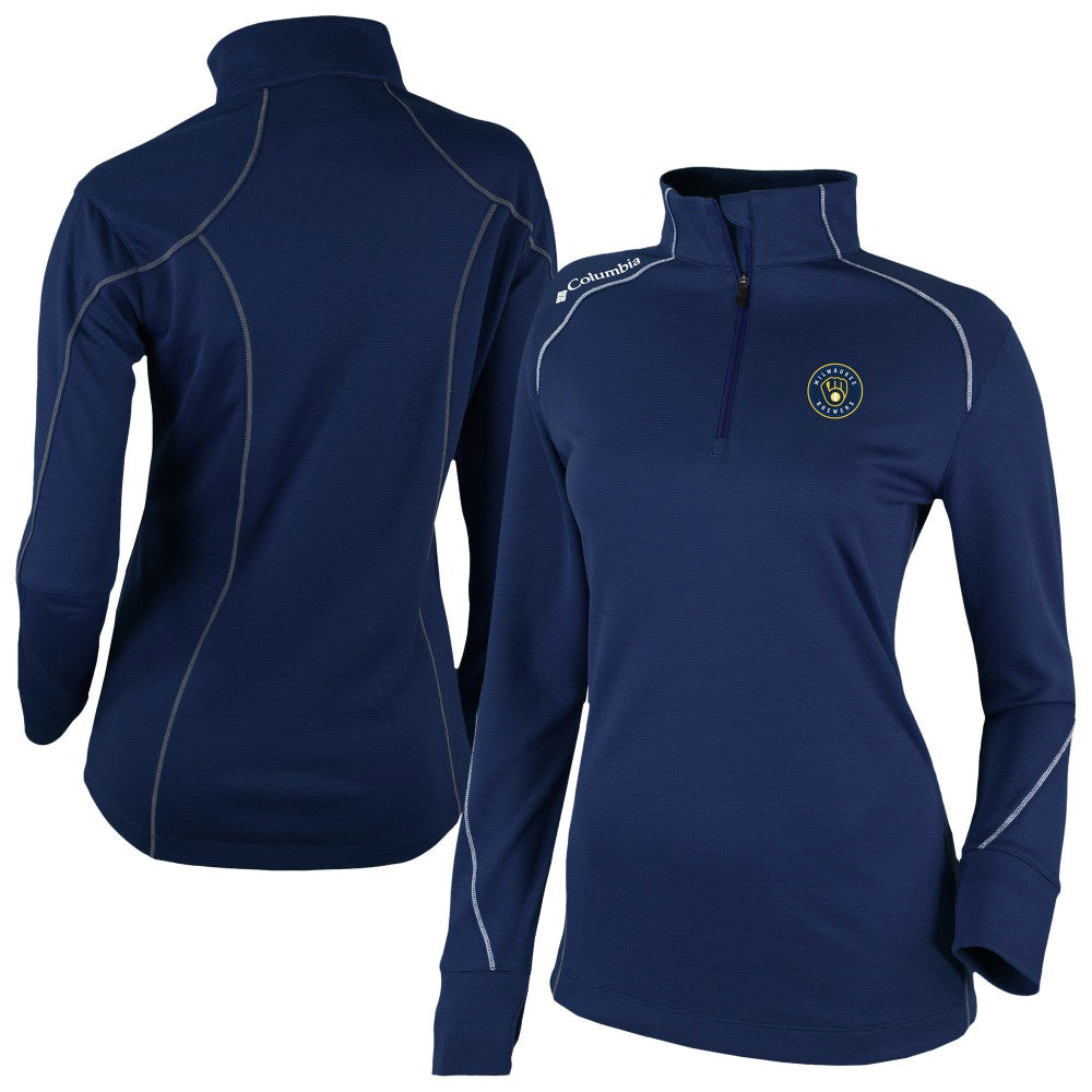 Milwaukee Brewers Columbia Women's Shotgun 2.0 Quarter-Zip Pullover - Navy Pullover