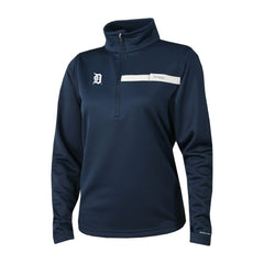 Detroit Tigers Columbia Women's Skiff Guide Fleece Half-Zip Pullover Jacket - Navy Jackets