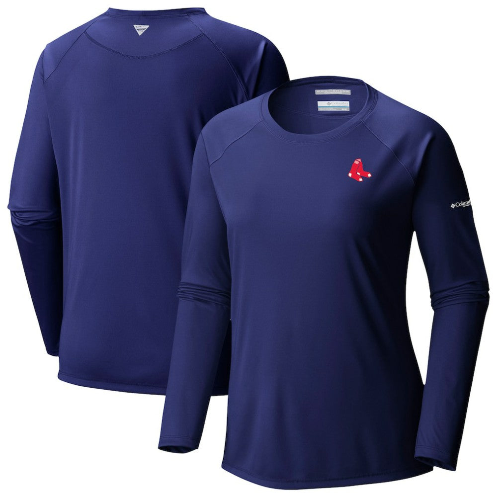 Boston Red Sox Columbia Tidal Tee II Long Sleeve T-Shirt - Navy T-shirts