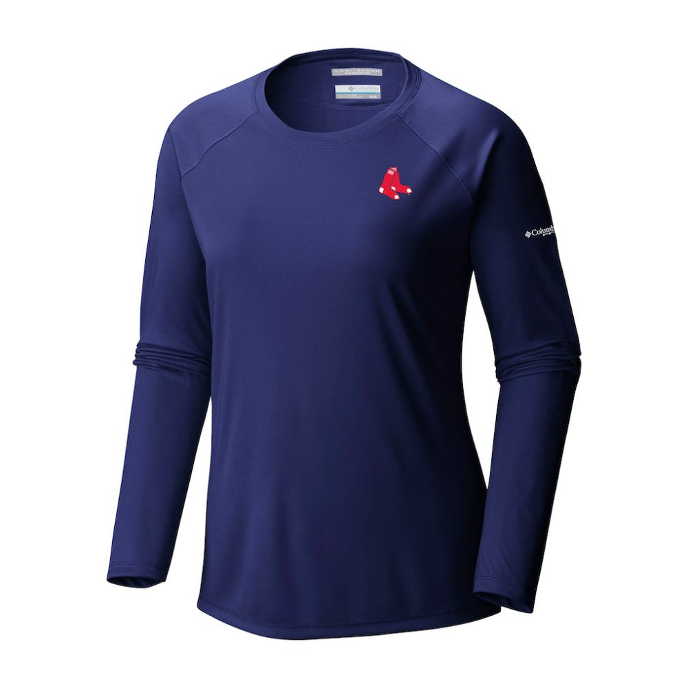 Boston Red Sox Columbia Tidal Tee II Long Sleeve T-Shirt - Navy T-shirts
