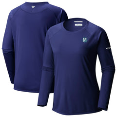 Seattle Mariners Columbia Tidal Tee II Long Sleeve T-Shirt - Navy T-shirts