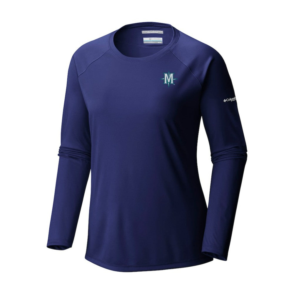 Seattle Mariners Columbia Tidal Tee II Long Sleeve T-Shirt - Navy T-shirts