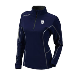 Detroit Tigers Columbia Shotgun Quarter-Zip Top - Navy Tops