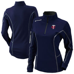 Minnesota Twins Columbia Shotgun Quarter-Zip Top - Navy Tops