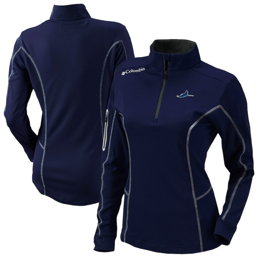 Tampa Bay Rays Columbia Shotgun Quarter-Zip Top - Navy Tops