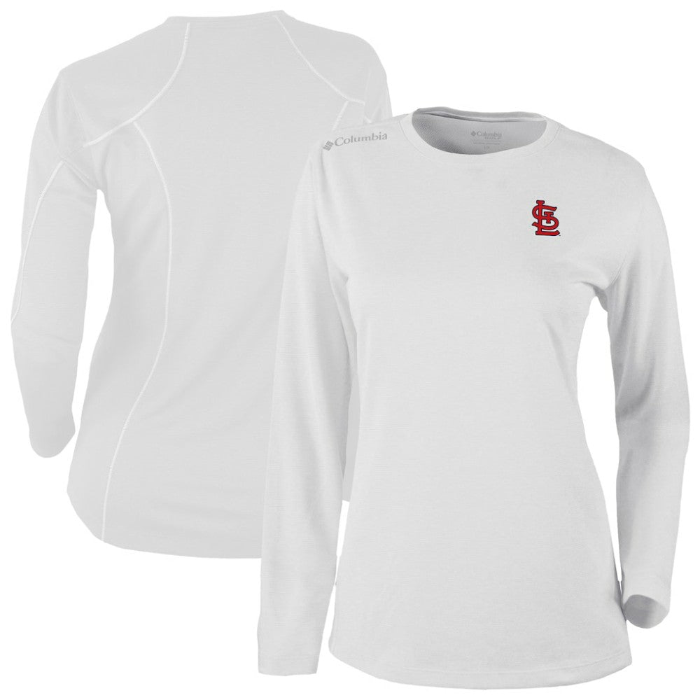 St. Louis Cardinals Columbia Shotgun Long Sleeve T-Shirt - White T-shirts