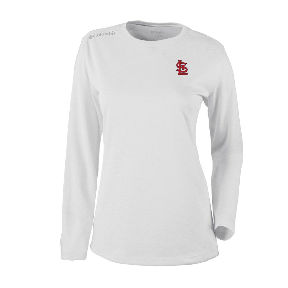 St. Louis Cardinals Columbia Shotgun Long Sleeve T-Shirt - White T-shirts