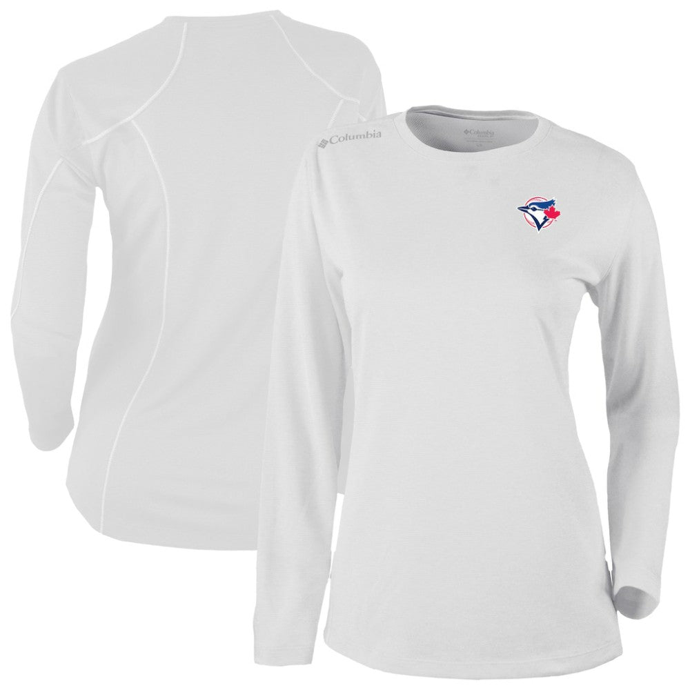 Toronto Blue Jays Columbia Shotgun Long Sleeve T-Shirt - White T-shirts
