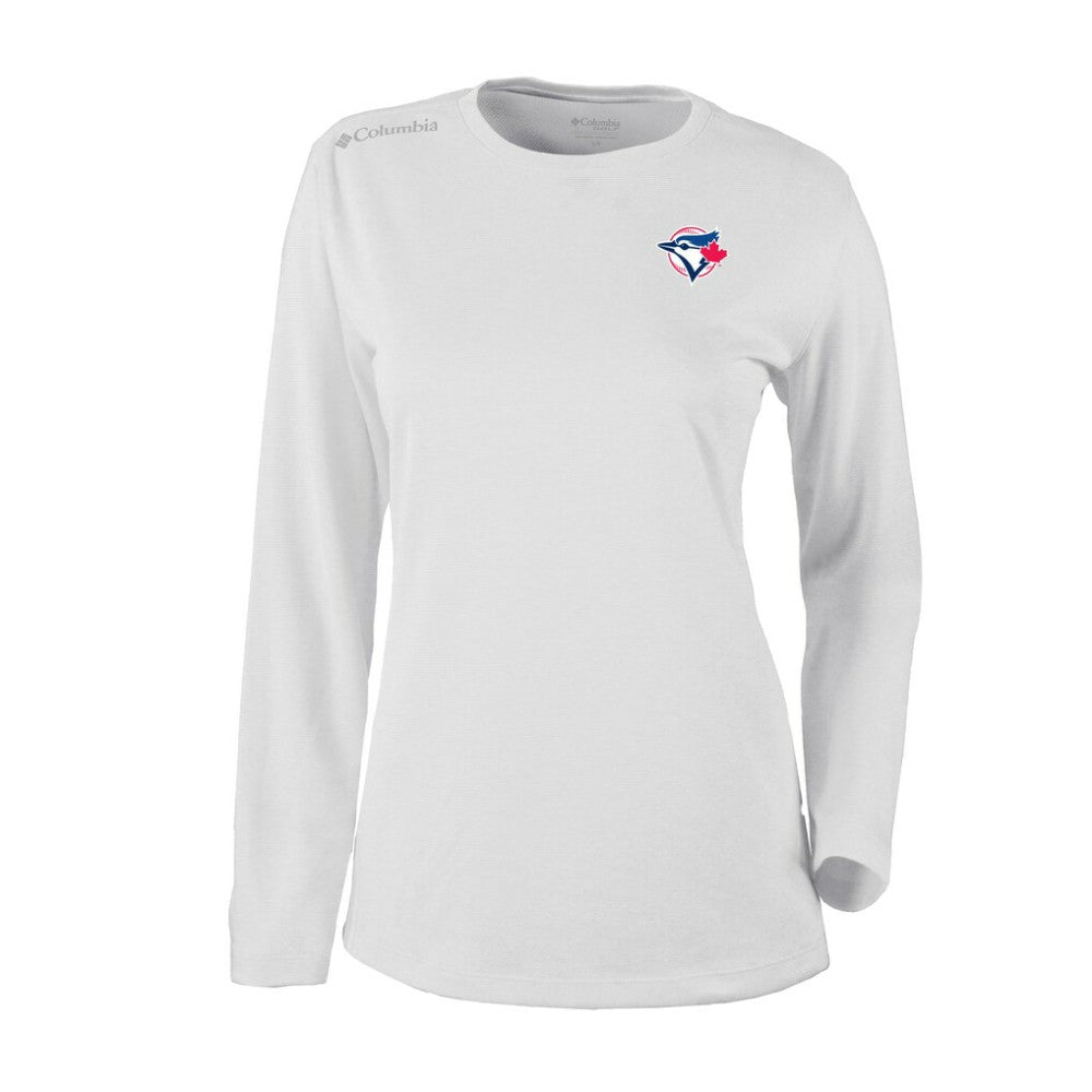 Toronto Blue Jays Columbia Shotgun Long Sleeve T-Shirt - White T-shirts