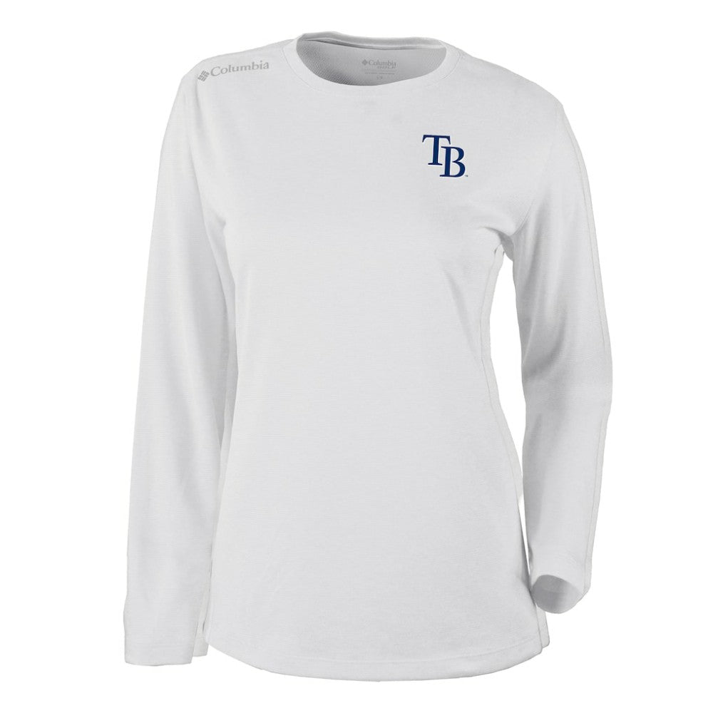 Tampa Bay Rays Columbia Shotgun Long Sleeve T-Shirt - White T-shirts