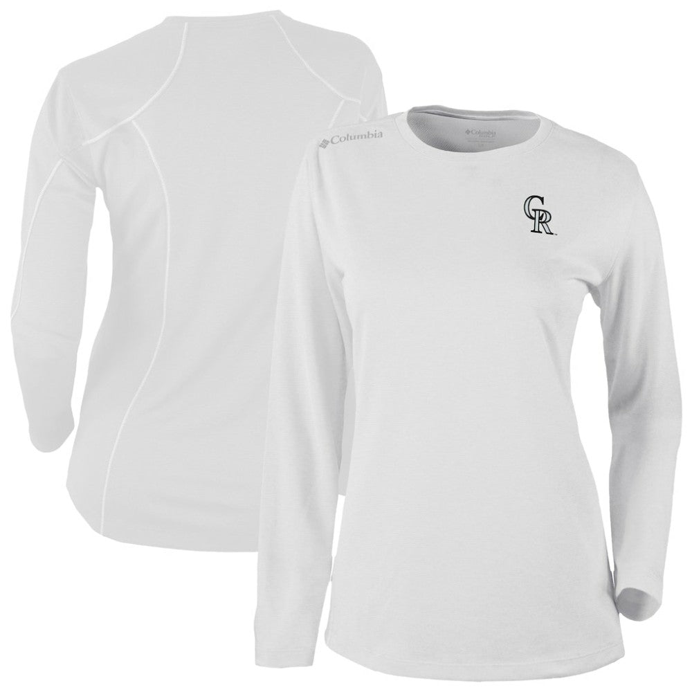 Colorado Rockies Columbia Shotgun Long Sleeve T-Shirt - White T-shirts
