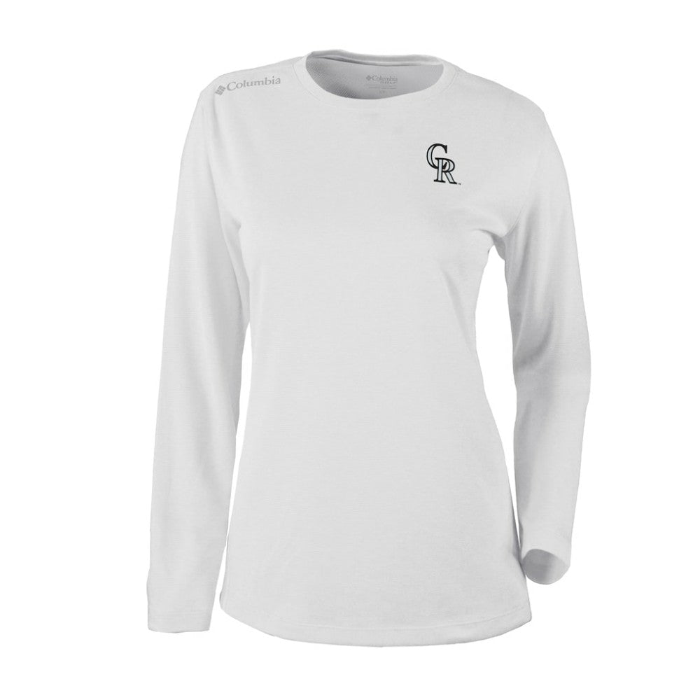 Colorado Rockies Columbia Shotgun Long Sleeve T-Shirt - White T-shirts