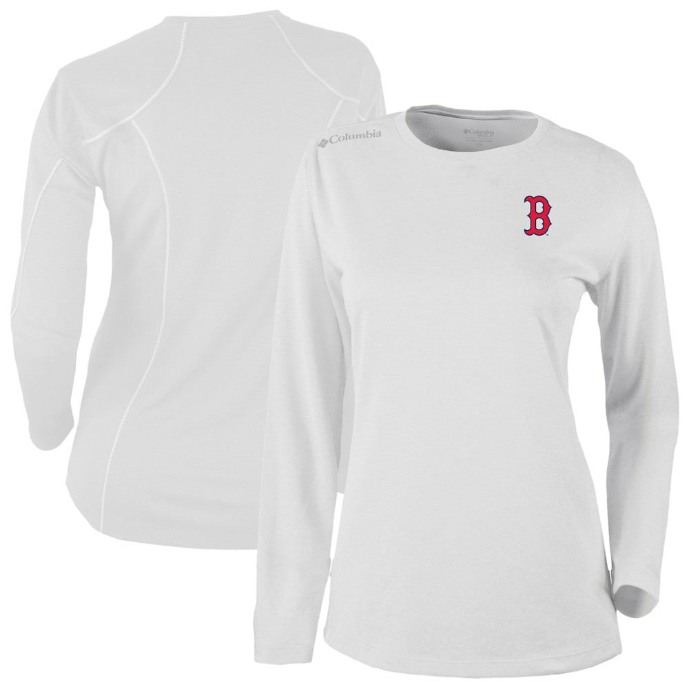 Boston Red Sox Columbia Shotgun Long Sleeve T-Shirt - White T-shirts