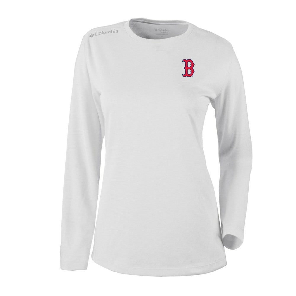 Boston Red Sox Columbia Shotgun Long Sleeve T-Shirt - White T-shirts