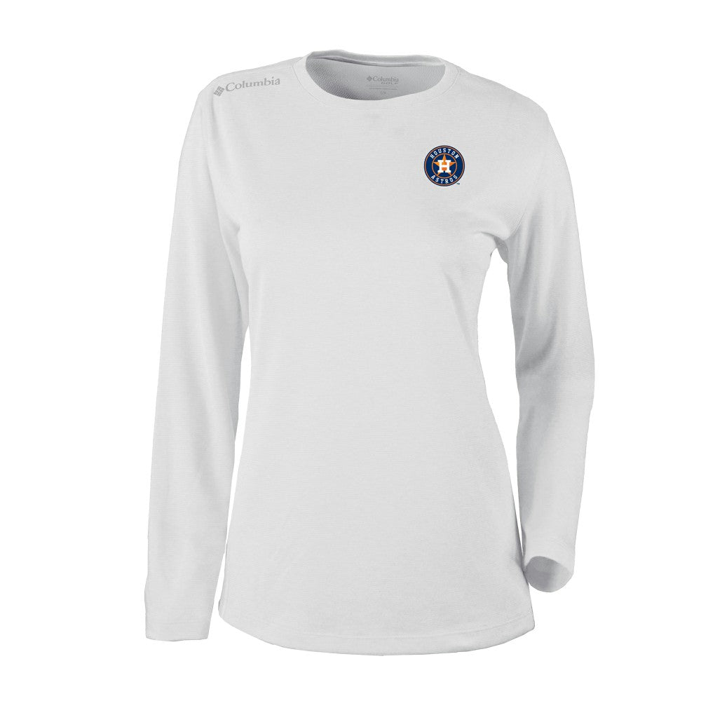 Houston Astros Columbia Shotgun Long Sleeve T-Shirt - White T-shirts
