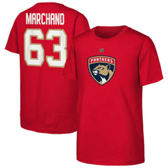 Brad Marchand Florida Panthers Youth Player Name & Number T-Shirt - Red | US 203061543