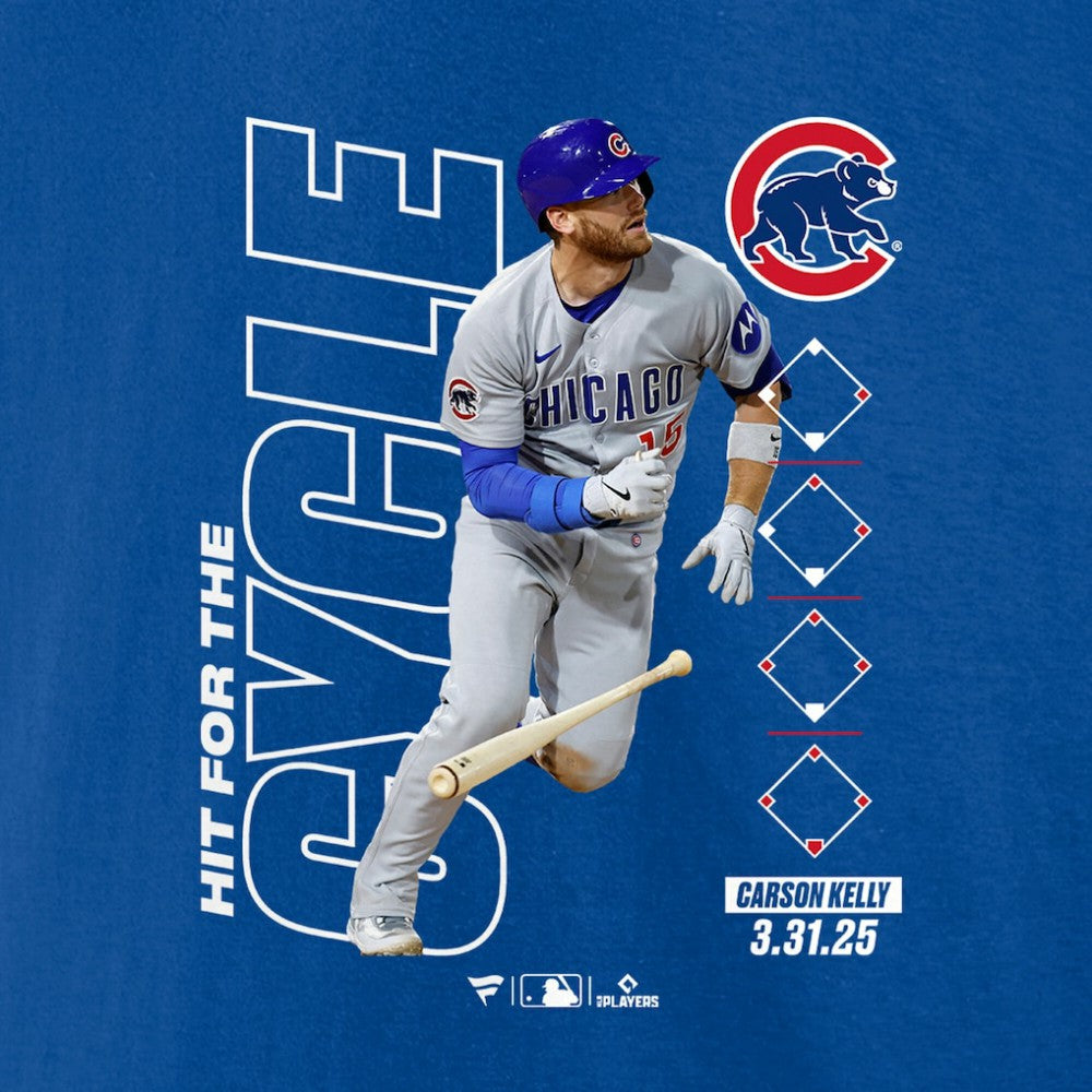 Carson Kelly Chicago Cubs Hit For The Cycle T-Shirt - Royal T-shirts