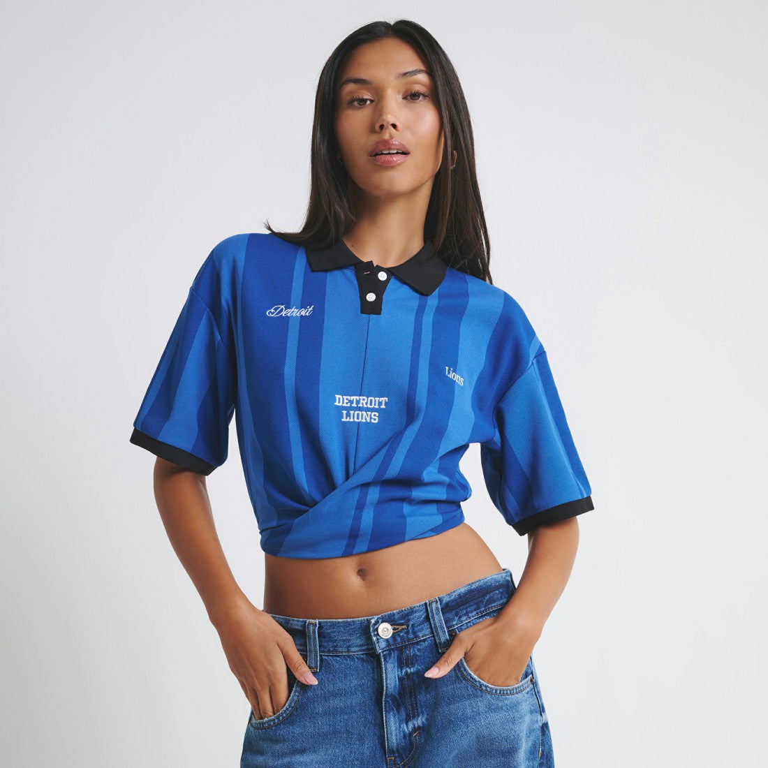 Detroit Lions Off Season Women's Rugby T-Shirt - Blue T-shirts
