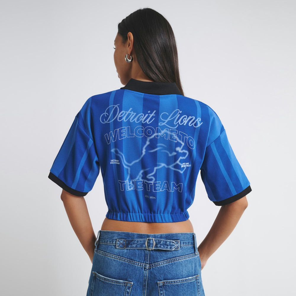 Detroit Lions Off Season Women's Rugby T-Shirt - Blue T-shirts