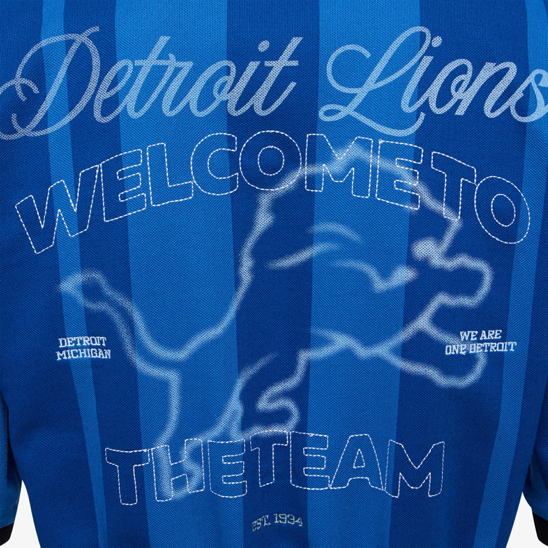 Detroit Lions Off Season Women's Rugby T-Shirt - Blue T-shirts