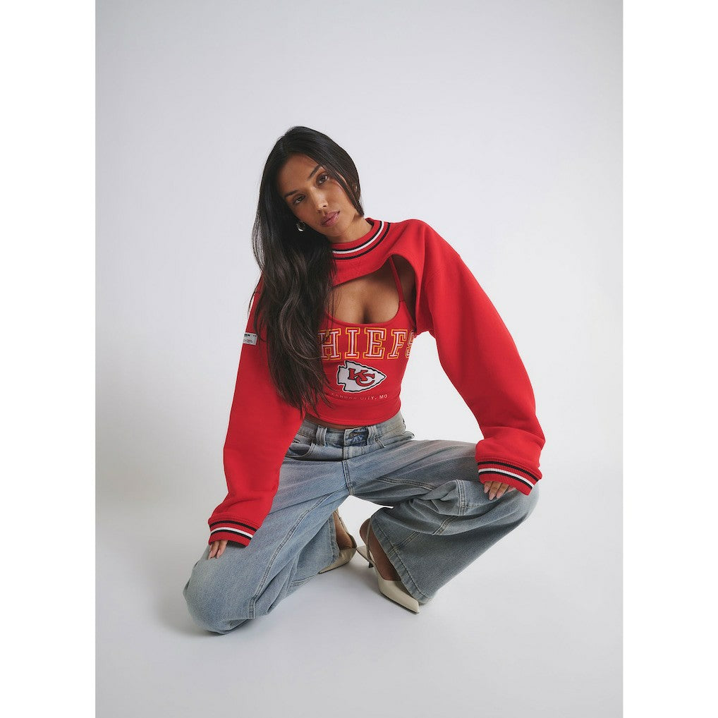 Kansas City Chiefs Off Season Women's Fleece Shrug Cami - Red