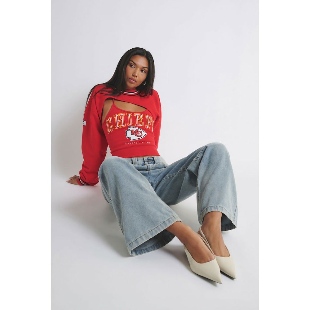 Kansas City Chiefs Off Season Women's Fleece Shrug Cami - Red