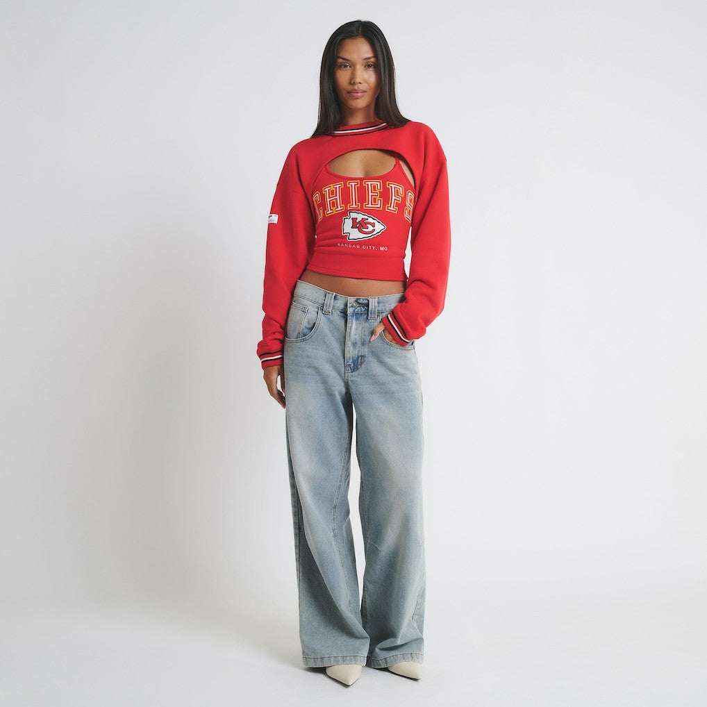 Kansas City Chiefs Off Season Women's Fleece Shrug Cami - Red